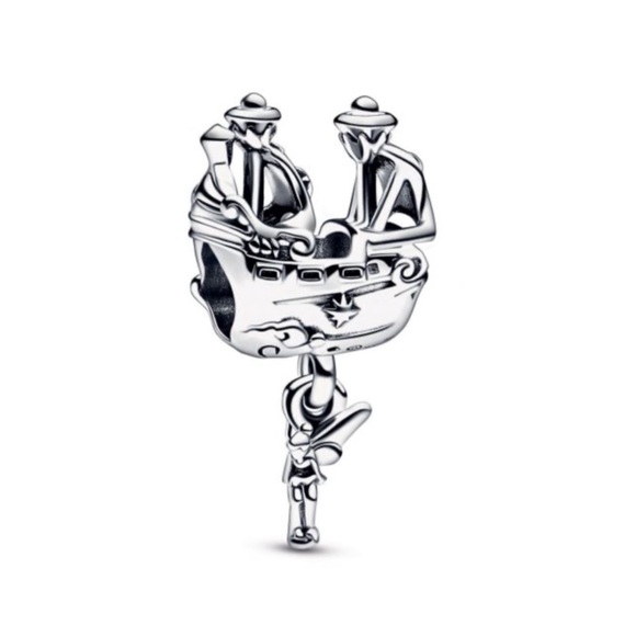 PANDORA Disney Tinker Bell & Captain Hook’s Pirate Ship Charm - Picture 2 of 9